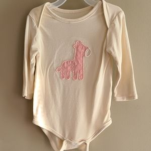 Silkberry Baby ivory bamboo long sleeved onesie/bodysuit